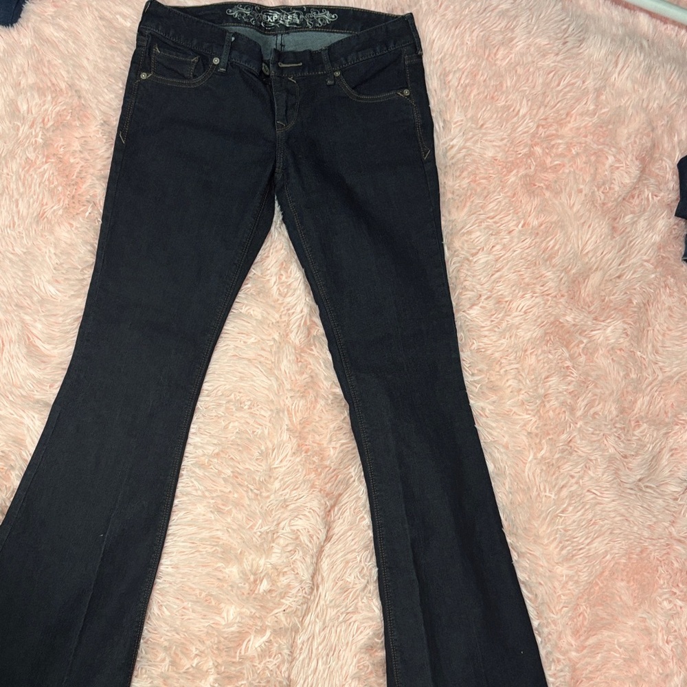 Express Women's Dark Flare Jeans